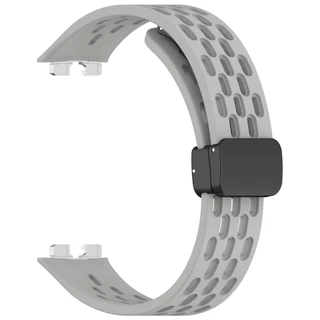 สายรัดซิลิโคนหัวเข็มขัดอุปกรณ์เสริมสร้อยข้อมือระบายอากาศสําหรับ Huawei Band 11 Pro 10 9 8