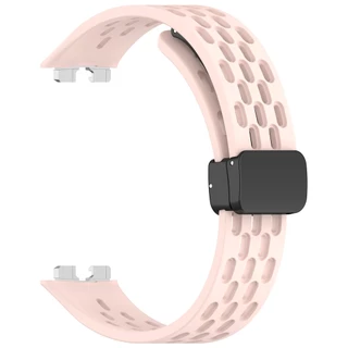 สายรัดซิลิโคนหัวเข็มขัดอุปกรณ์เสริมสร้อยข้อมือระบายอากาศสําหรับ Huawei Band 11 Pro 10 9 8