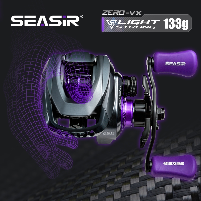 Seasir ZERO-VX 133g BFS Baitcasting ตกปลา Reel Ultralight 7.6:1 อัตราทดเกียร์ความเร็วสูง 6 + 1BB ลากสูงสุด 4 กก.น้ําเค็มสดตกปลา Coil