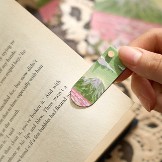 2 ชิ้นภาพวาดสีน้ํามันธีมแม่เหล็กบุ๊คมาร์คเครื่องหมายหนังสือค…