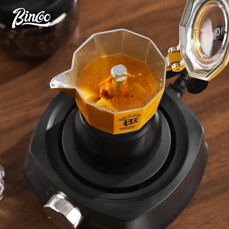 Bincoo Double Valve Moka Pot Set Concentrate Extraction Coffee Machine หม้อกาแฟขนาดเล็กเตาทําความร้อนไฟฟ้า ราคา ถูกที่สุด ดีลบีเคเค แกลเลอรีภาพที่ 6