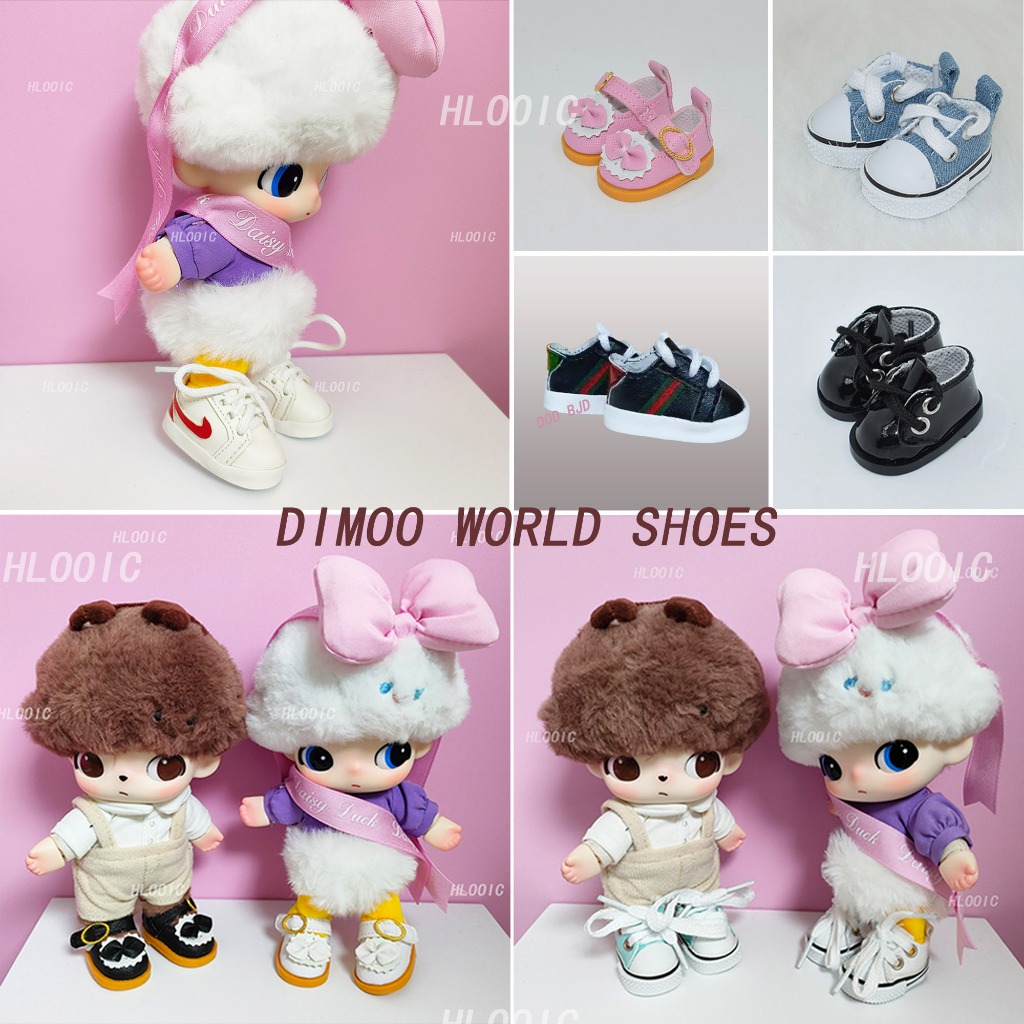 รองเท้าตุ๊กตา (4.5*2.0 ซม.) สําหรับ DIMOO WORLD Disney Chip และ Dale พลูโต Daisy Bao-ao & 15 ซม.EXO 