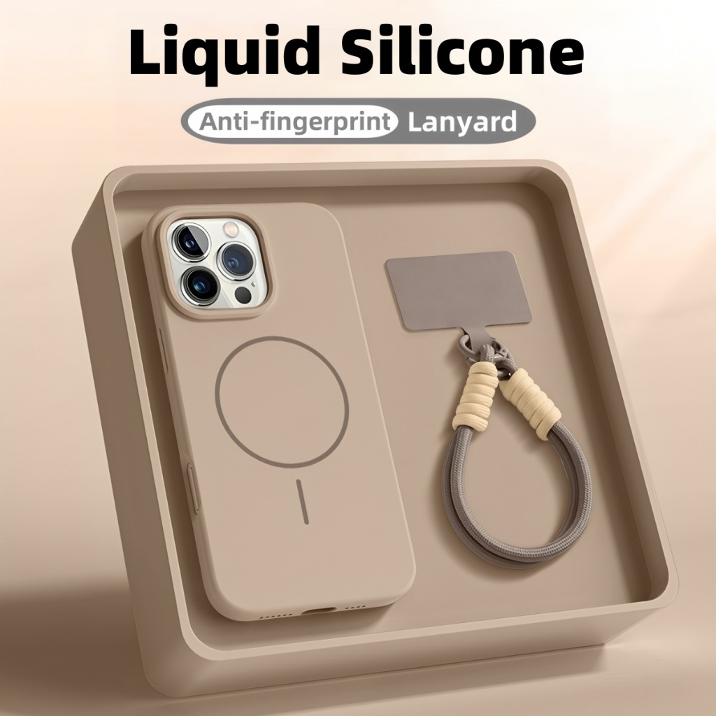 ใหม่ปลอกเคลือบป้องกันลายนิ้วมือซิลิโคนนุ่มกรณีโทรศัพท์สําหรับ ไอโฟน 16 15 14 13 12 11 มือโปร สูงสุด กรณี เชือกเส้นเล็ก 15มือโปร หรูหราแม่เหล็กสายกันกระแทก16บวก ปกหลัง