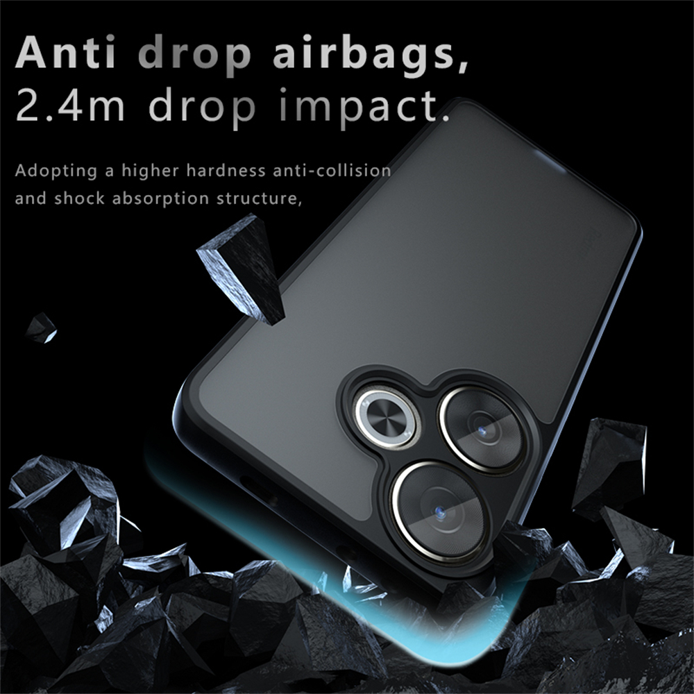 UFLAXE LEOS - เคส Xiaomi POCO F6 / Redmi Turbo 3 - เคสแข็งกันกระแทกใสด้าน | เคสโทรศัพท์ทนทานป้องกันรอยนิ้วมือป้องกันสีเหลือง - รูปที่ 2