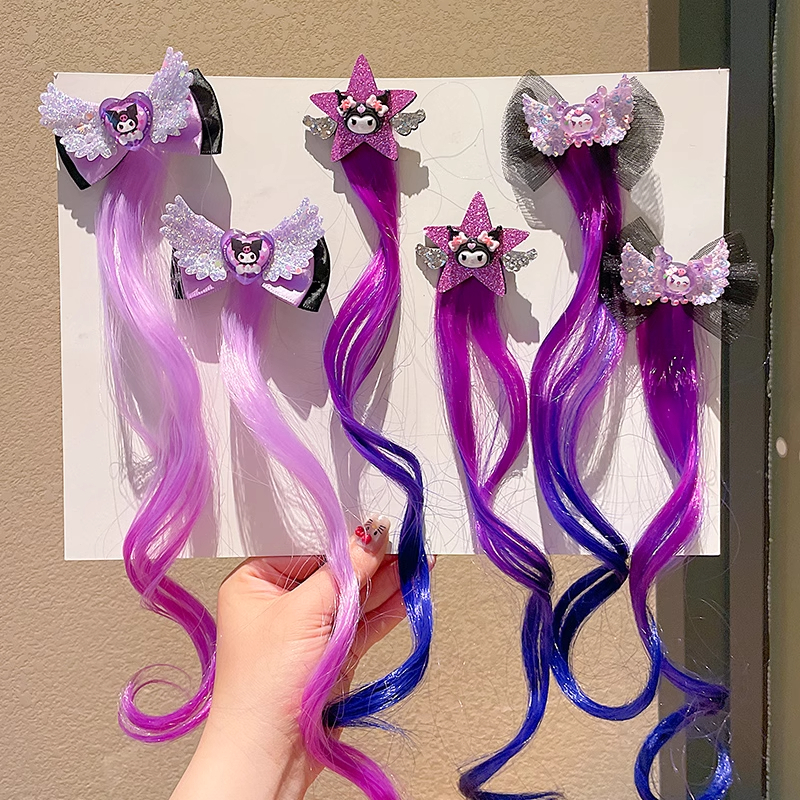 เด็กวิกผมดาวห้าแฉกหวานของฉันม้าน้อยที่มีสีสันไล่โทนสีวิกผมผ้าไหม