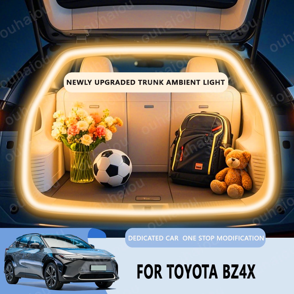 ด้านหลัง LED Light Bar แถบ Trunk ภายในโคมไฟตกแต่ง Strip Fit สําหรับ TOYOTA BZ4X