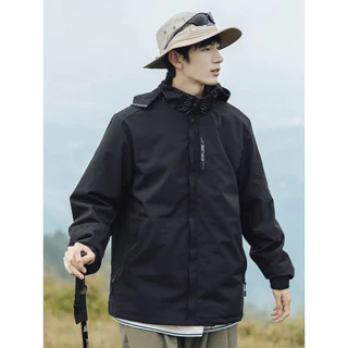 Outdoor Jacket เสื้อแจ็คเก็ตผู้ชายสำหรับเดินป่า กันลม น้ำหนักเบา ระบายอากาศ มีให้เลือก 3 สี M-5XL