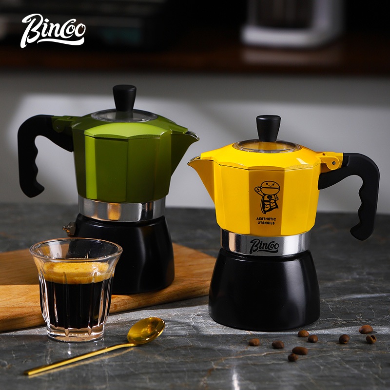 Bincoo Double Valve Moka Pot Set Concentrate Extraction Coffee Machine หม้อกาแฟขนาดเล็กเตาทําความร้อนไฟฟ้า ราคา ถูกที่สุด ดีลบีเคเค แกลเลอรีภาพที่ 7