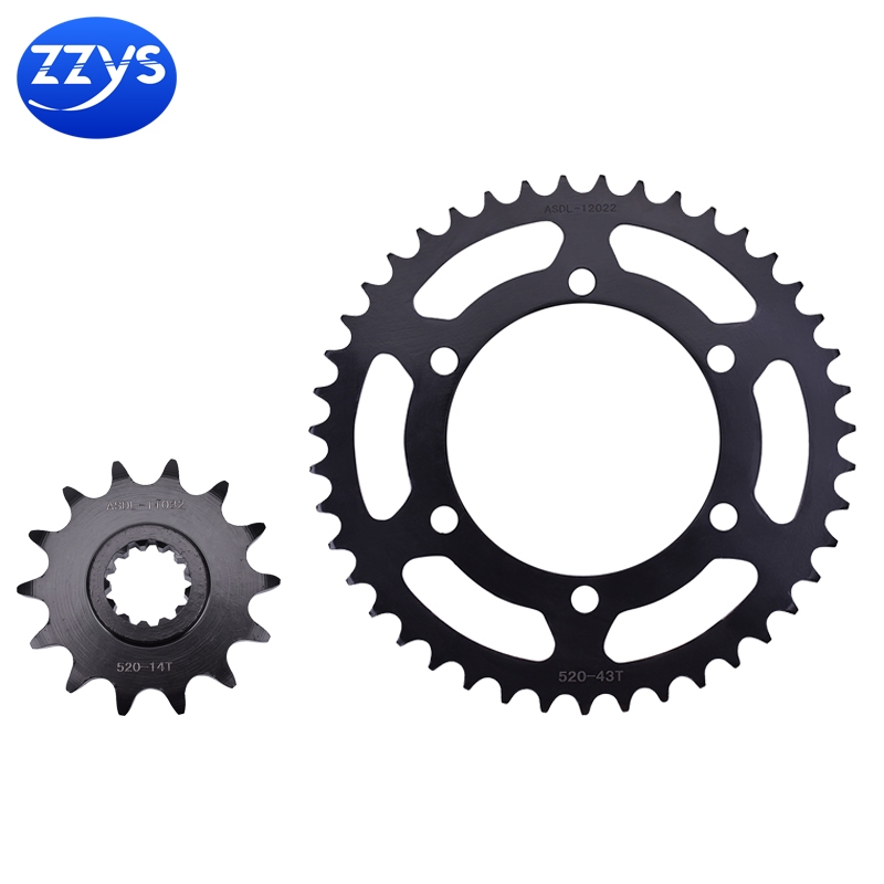 สําหรับ Kawasaki Z250 Z300 Z400 Ninja 250 Ninja 300 Ninja 400 EX250 EX300 EX400 520 14T 39T 43T รถจักรยานยนต์ 45#Steel เฟืองหน้าและหลัง
