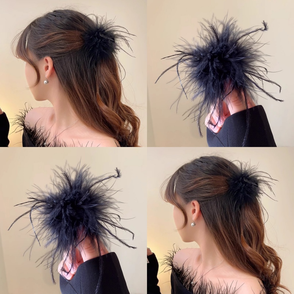 4 ซม.Feather Grab Clip กิ๊บติดผมระดับไฮเอนด์หญิง 2025 คลิปฉลามขนาดเล็กสไตล์ใหม่