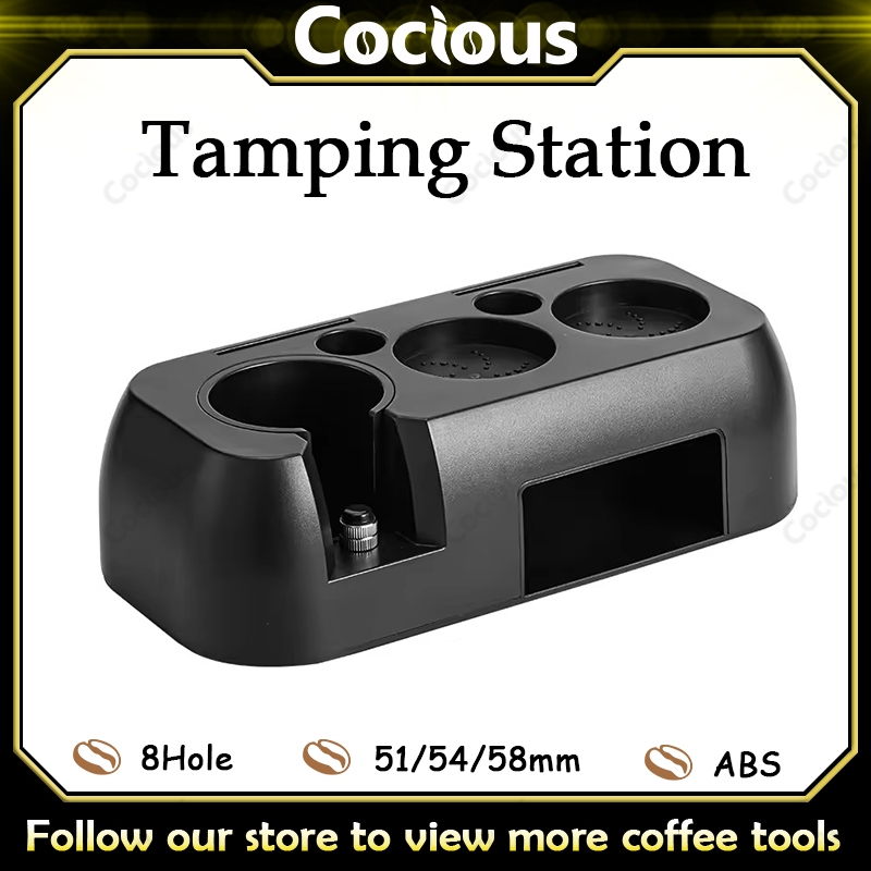 Universal Barista Tools51/54/58 มม.ABS มัลติฟังก์ชั่นกาแฟ Tamping Station Non-Slip จําหน่ายกาแฟ Tamp