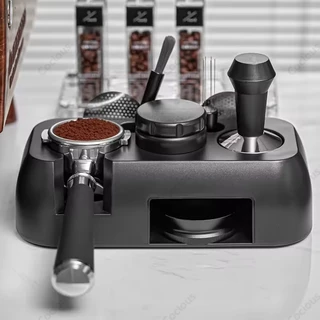 Universal Barista Tools51/54/58 มม.ABS มัลติฟังก์ชั่นกาแฟ Tamping Station Non-Slip จําหน่ายกาแฟ Tamper Wdt เครื่องมือ Puck หน้าจอแปรง Espresso Tamping Station