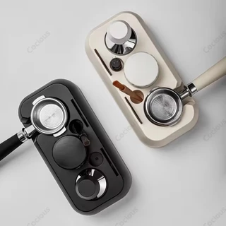 Universal Barista Tools51/54/58 มม.ABS มัลติฟังก์ชั่นกาแฟ Tamping Station Non-Slip จําหน่ายกาแฟ Tamper Wdt เครื่องมือ Puck หน้าจอแปรง Espresso Tamping Station