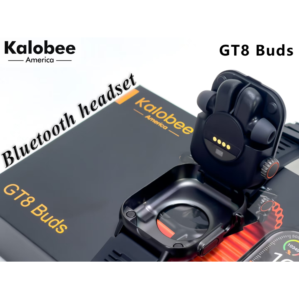 GT8 2 in 1 สมาร์ทวอท์ชพร้อมหูฟัง Smartwatch TWS หูฟังบลูทูธ HeartRate เครื่องวัดความดันโลหิตนาฬิกาสปอร์ตสําหรับผู้ชายผู้หญิง - รูปที่ 2