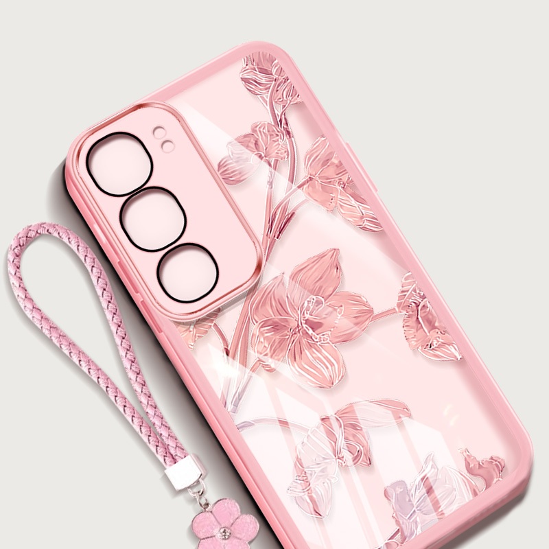 เคสสําหรับVivo Y21d Y31 Y04 Y29S Y19S Y29 Y200 4G 5G V29E S17 V29 Pro S17T 5G Y100 (IDN) Bauhiniaดอกไม้ที่มีดอกไม้แขวนป้องกันกรณีกันกระแทกเคสโทรศัพท์โปร่งใส