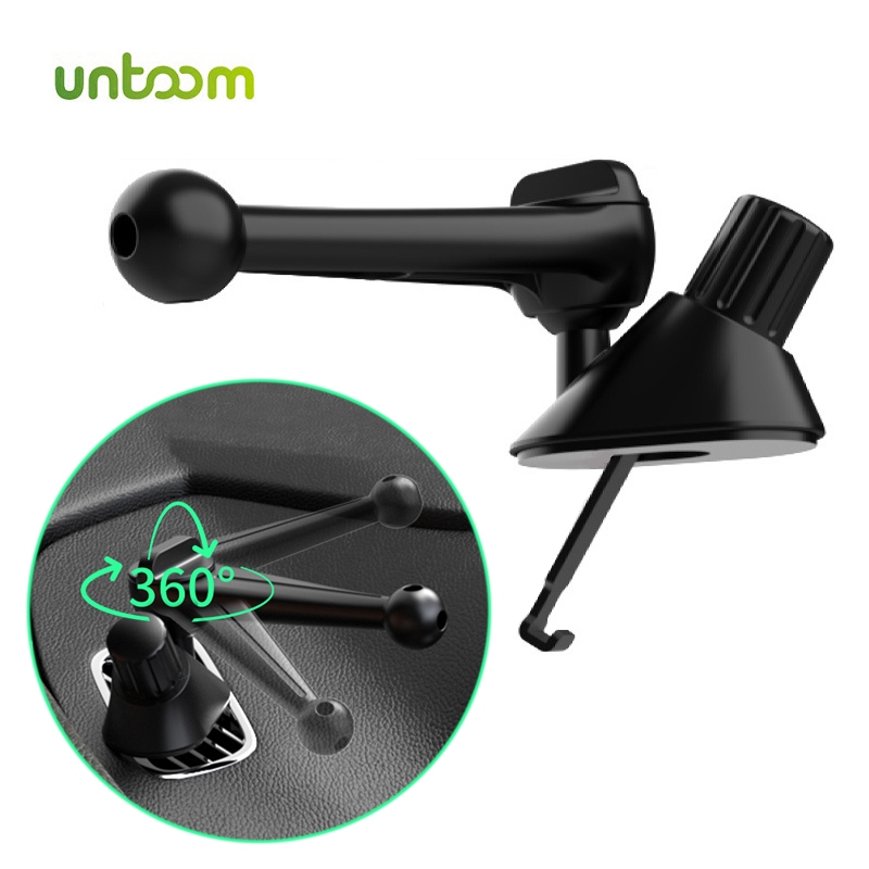 Untoom Universal 17 มม.ฐานหัวบอลรถ Air Vent คลิปเกลียวตะขอสําหรับรถยนต์ Air Outlet ที่วางโทรศัพท์มือถือ GPS Brackets