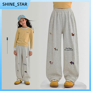 【จัดส่งจากประเทศไทย】️กางเกงเด็กผู้หญิง ขายาวกว้าง สไตล์กีฬา …