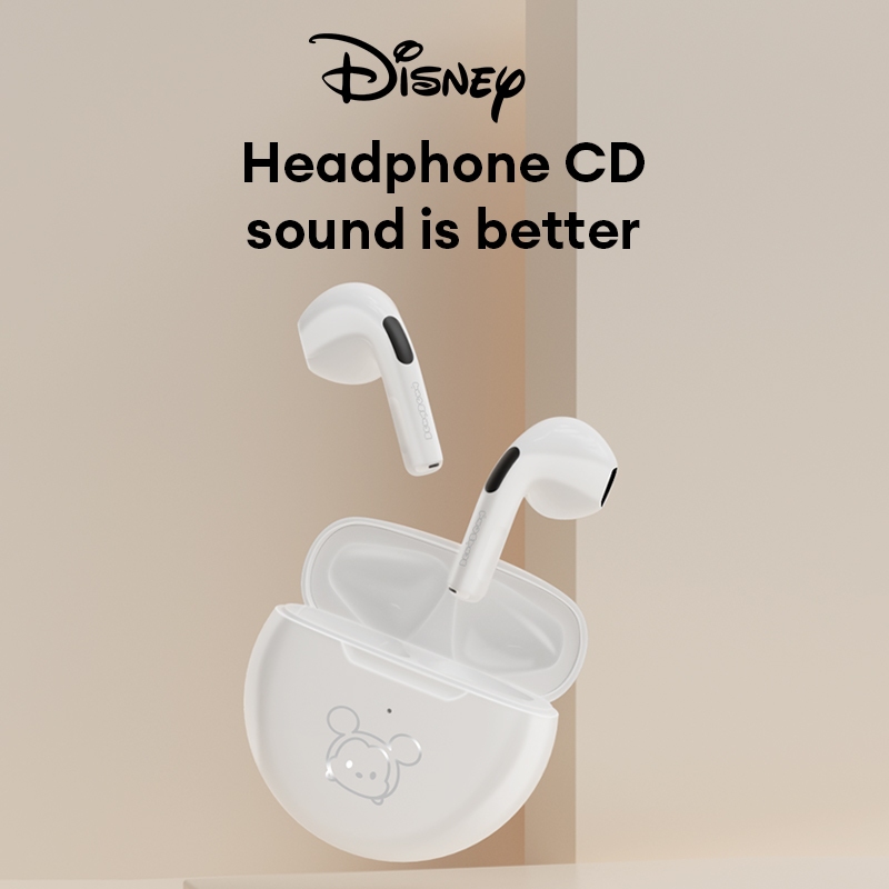 Disney JJ-F9 หูฟังไร้สายหูฟังบลูทูธ HD Call เสียงสเตอริโอไฮไฟพร้อมไมโครโฟนบลูทูธ 5.3