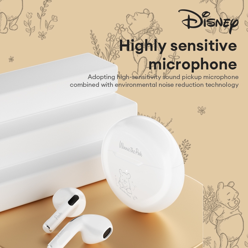 Disney JJ-F9 หูฟังไร้สายหูฟังบลูทูธ HD Call เสียงสเตอริโอไฮไฟพร้อมไมโครโฟนบลูทูธ 5.3