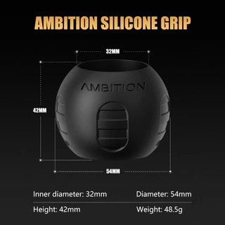 {อําลาต่อกรดมือ} ด้ามจับสักซิลิโคน AMBITION | 42 มม. ออกแบบตามหลักสรีรศาสตร์เกรดทางการแพทย์ 200℃การทําหมัน | การออกแบบตามหลักสรีรศาสตร์กันลื่น | เหมาะสําหรับรุ่น 32-34 มม. | เข้ากันได้กับเครื่องสักเมนสตรีม