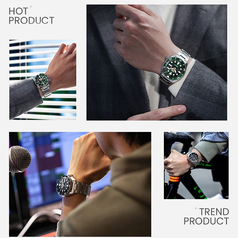 นาฬิกาผู้ชาย  ของแท้ นาฬิกาข้อมือ Seiko 5 Sports GMT เครื่องศูนย์ไทย พร้อมกล่อง seiko นาฬิกา SEIKO 5 SPORT