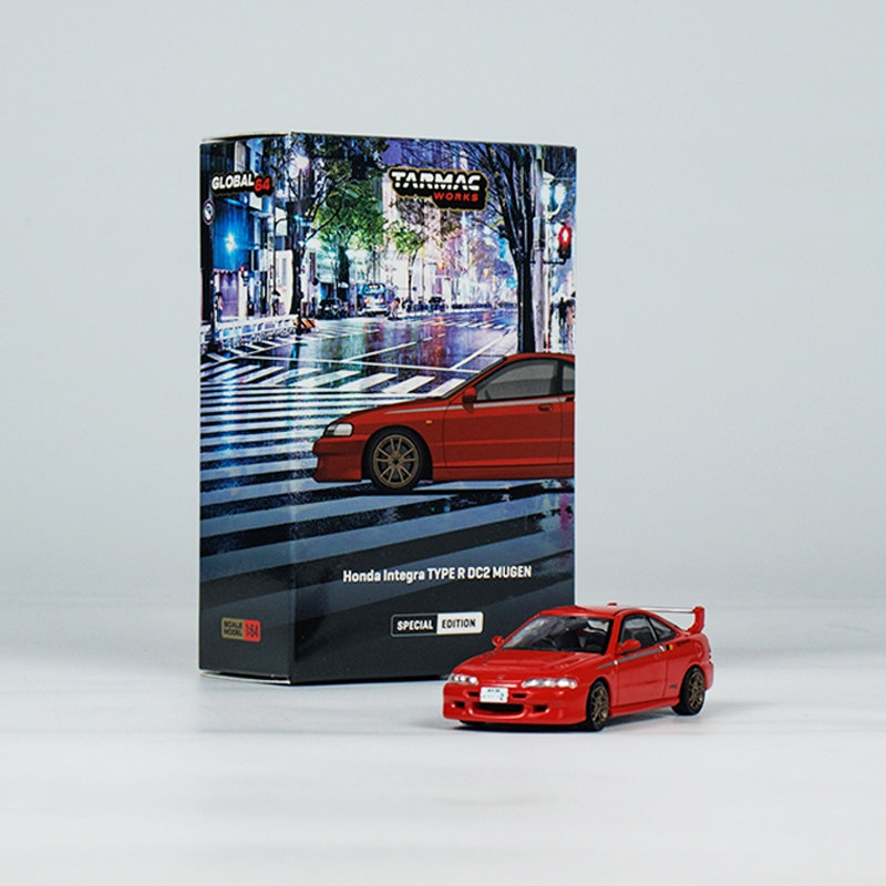 Tarmac Works 1:64 รถโมเดล Honda Mugen Integra Type-R DC2 Alloy Die-Cast Vehicle - สีแดง