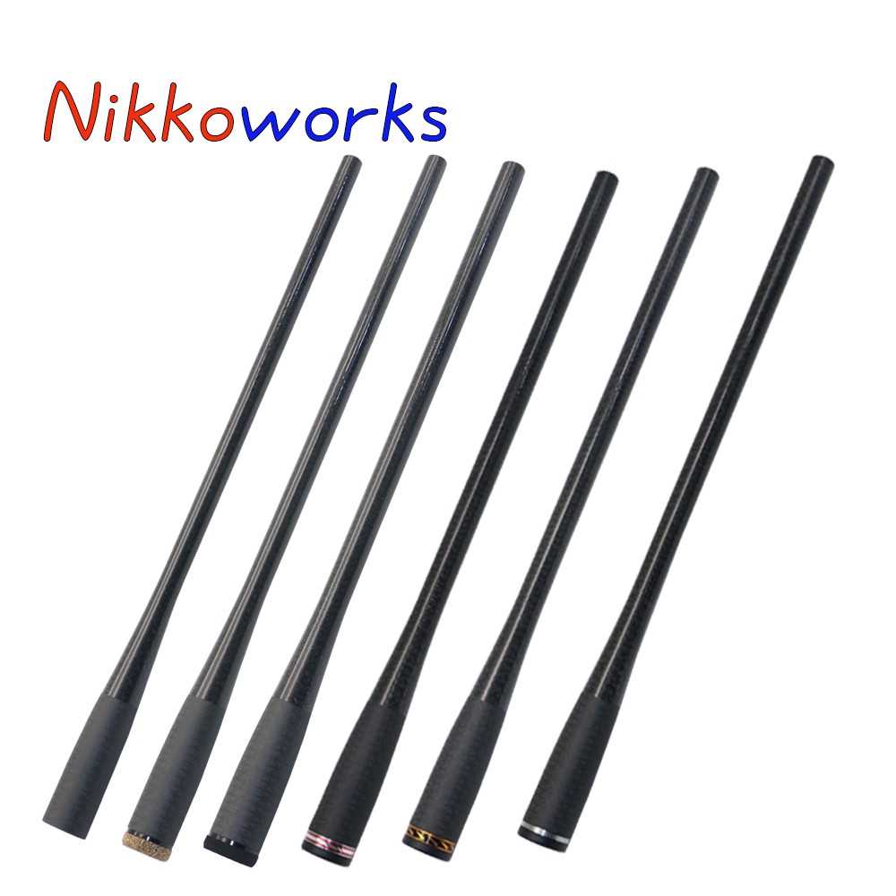 NIKKOWORKS 4Aixs คาร์บอนไฟเบอร์เรียว Grip DIY เบ็ดตกปลาอาคารส่วนประกอบอุปกรณ์เสริม