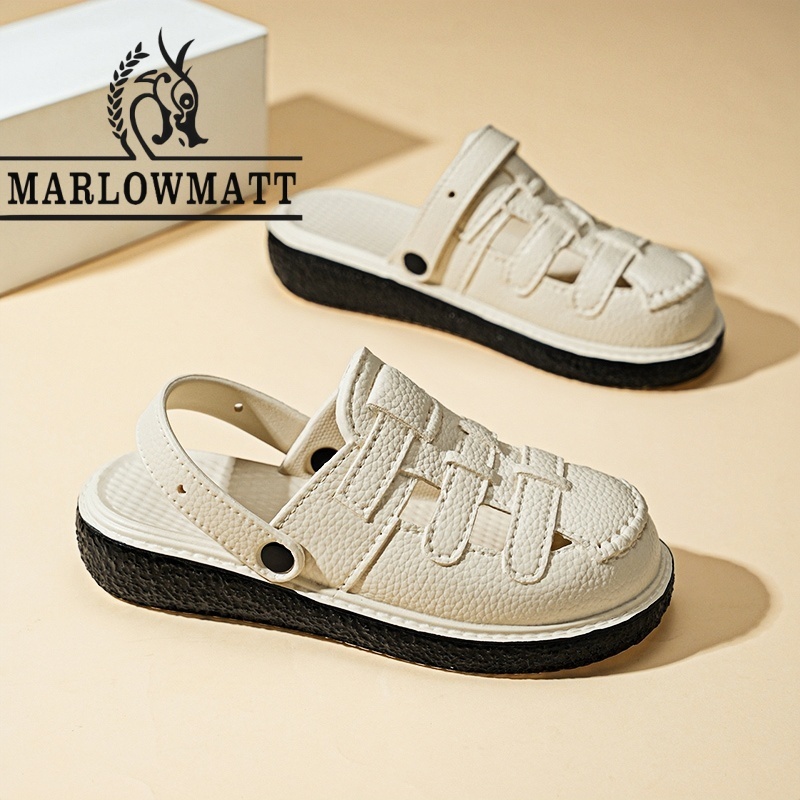 Marlowmatt รองเท้าแตะสุภาพสตรี Muller รองเท้าแตะกันลื่น Soft Sole เทรนด์แฟชั่นช้อปปิ้งสวมใส่เสื้อผ้าจับคู่ที่ดี