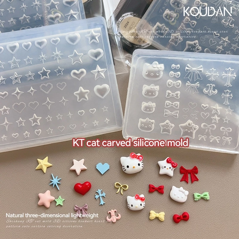 Koudan แม่พิมพ์ซิลิโคน รูปผีเสื้อ 3D สําหรับตกแต่งเล็บเจล UV DIY
