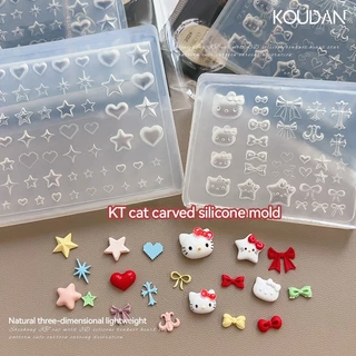 Koudan แม่พิมพ์ซิลิโคน รูปผีเสื้อ 3D สําหรับตกแต่งเล็บเจล UV DIY