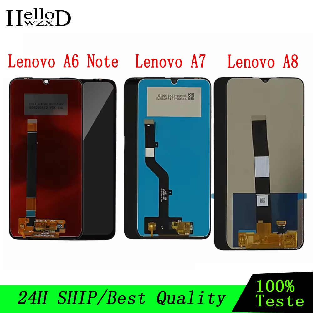 สําหรับ Lenovo A6 หมายเหตุ A7 A8 2020 จอแสดงผล LCD เปลี่ยนหน้าจอสัมผัส