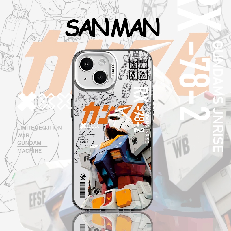 Street Wear Gundam apple 16promax Phone Case iphone Original Shock-proof Colourful Silver Case xr Co