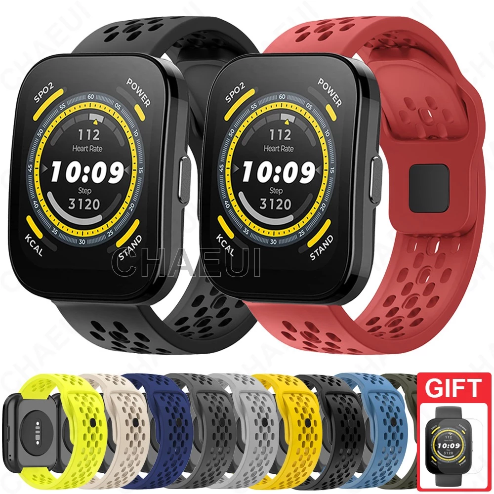 กีฬาสายรัดซิลิโคนสร้อยข้อมืออุปกรณ์เสริมสําหรับ Amazfit Bip Max 6 5 Unity 3 U Pro S / GTS 4 Mini 3 2