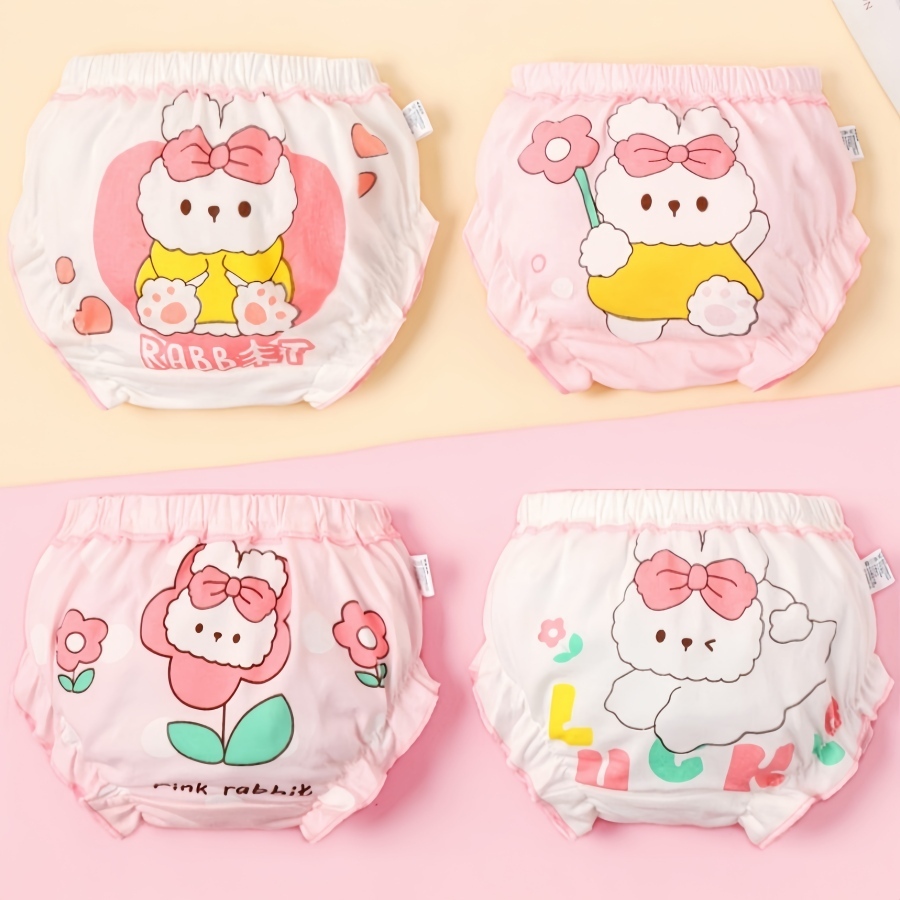 Adabaobao® ᵗʰ 4 ชิ้น / เซ็ตผ้าฝ้ายเด็กทารกแรกเกิดเด็กสาวเด็กกางเกงแบบเด็กกางเกงขาสั้นเด็กสวมใส่เสื้อผ้า