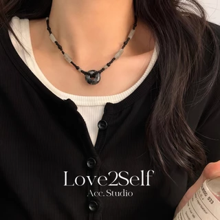 Love2Self X108 โบฮีเมียลูกปัด Lucky & ปลอดภัยสร้อยคอโซ่สําหรับผู้ชายและผู้หญิงสร้อยคออุปกรณ์เสริม