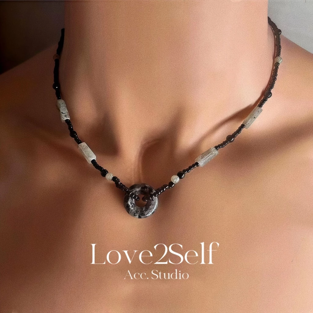 Love2Self X108 โบฮีเมียลูกปัด Lucky & ปลอดภัยสร้อยคอโซ่สําหรับผู้ชายและผู้หญิงสร้อยคออุปกรณ์เสริม