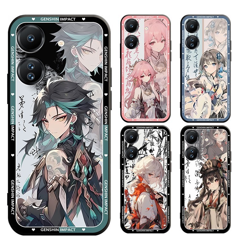 Redmi Note 13 13C 14C Pro Plus 4G 5G A3 Genshin Impact Hu Tao Yae Miko Casing Soft Case Cover