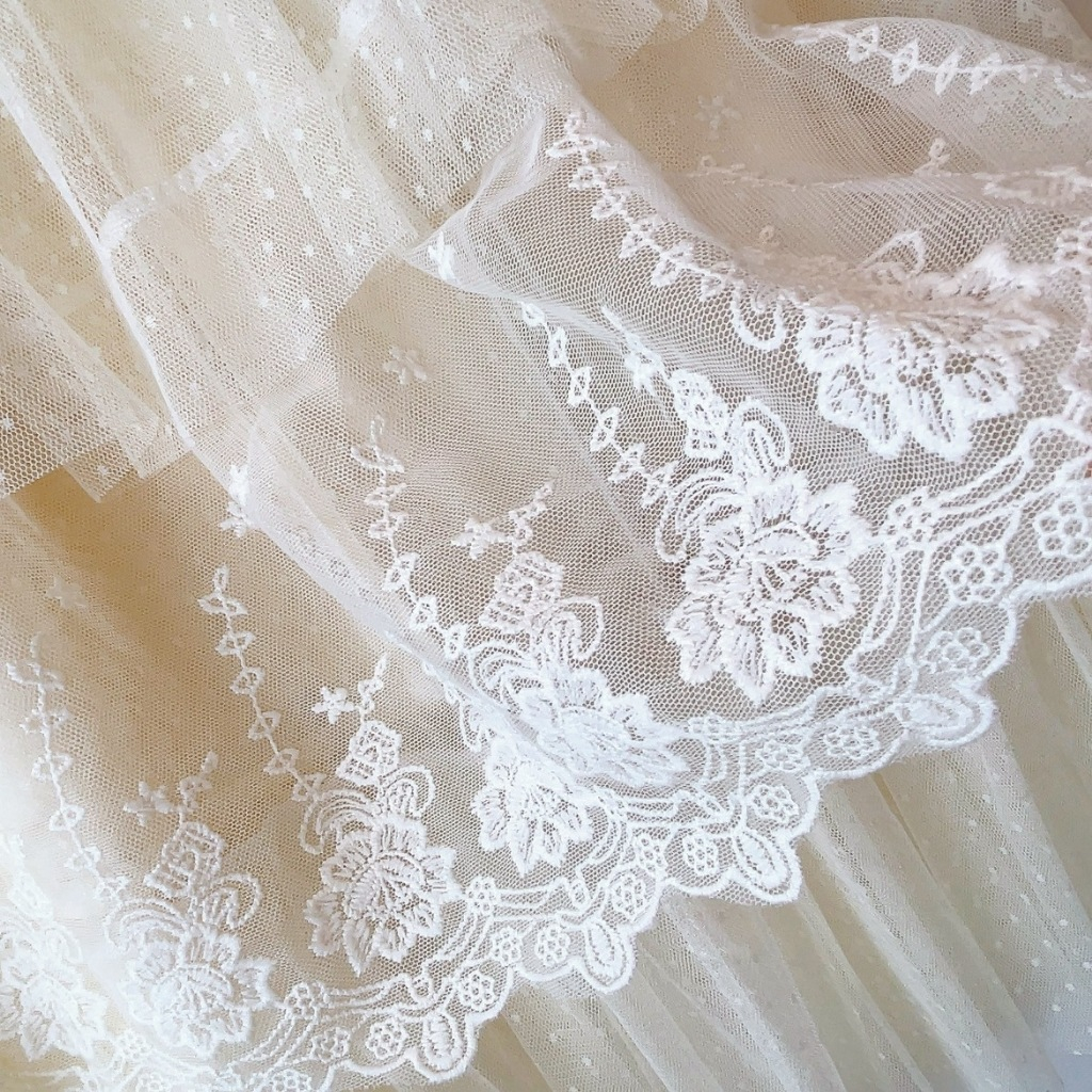 1 หลาดอกไม้ Star หลากสี กว้างลูกไม้ลูกไม้ Lolita อุปกรณ์เสริมผ้ากอซนุ่ม DIY บ้านปักตาข่าย - รูปที่ 3