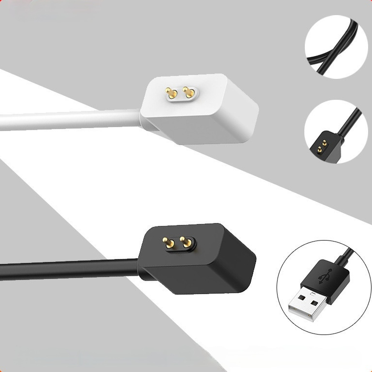 สายชาร์จนาฬิกาสีขาวสําหรับ Xiaomi Mi Band 8 9 นาฬิกาอัจฉริยะ สายชาร์จสมาร์ทวอทช์เครื่องชาร์จแม่เหล็ก USB สายชาร์จเร็วเปลี่ยนได้