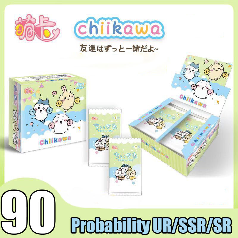 90 Chiikawa การ์ดหนา Hachiware Usagi ที่หายาก UR/SR/SSR Card Game ของเล่นเด็กผู้หญิง