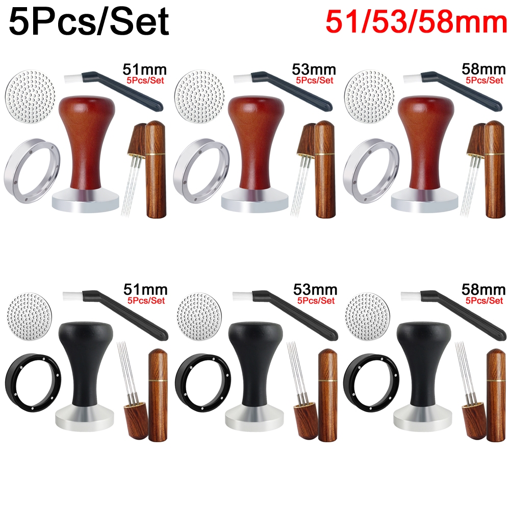 [จัดส่งในพื้นที่] 5ชิ้น เอสเพรสโซ การงัดแงะ 51/53/58มม, เครื่องมืองัดแงะกาแฟพร้อมเครื่องมือ WDT, หน้าจอเหน็บ, กรวยยา, แปรงทําความสะอาด, การงัดแงะ
