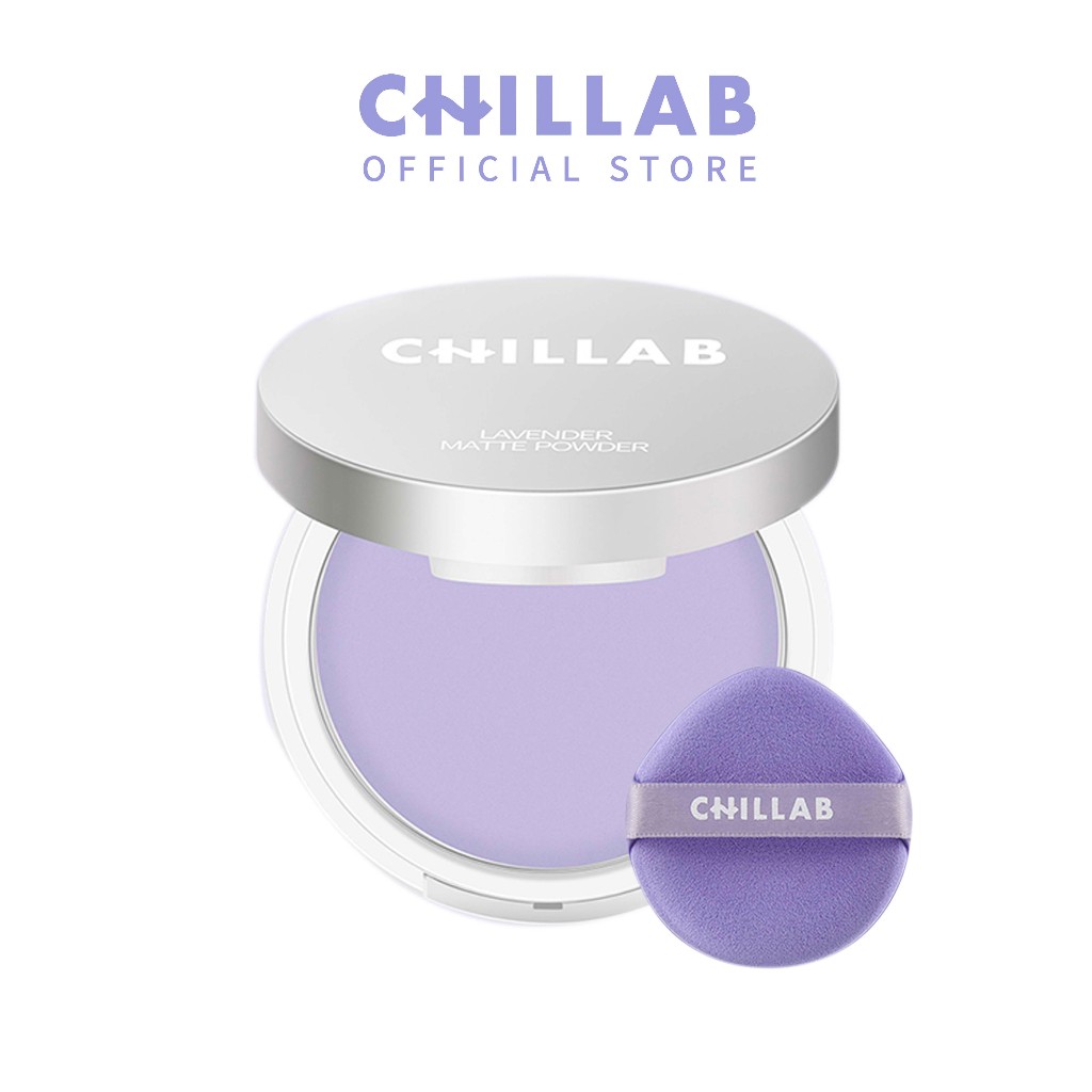 CHILLAB Lavender Matte Powder  แป้งคุมมัน สีม่วงไร้ฝุ่น แป้งอัดแข็งโปร่งแสง Setting Powder