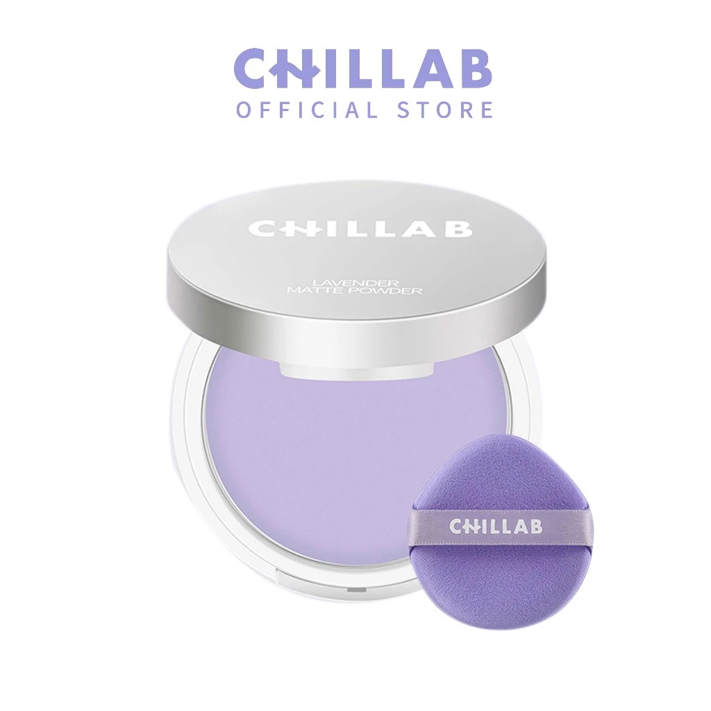 CHILLAB Lavender Matte Powder แป้งคุมมัน สีม่วงไร้ฝุ่น แป้งอัดแข็งโปร่งแสง Setting Powder