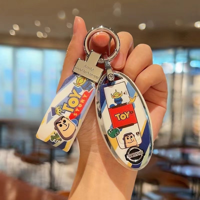 เคสรีโมทกุญแจรถยนต์ สําหรับ nissan juke March Livina Note kick almera cube pulsar，รูปแบบสองด้าน，บัซ ไลท์เยียร์ - รูปที่ 2