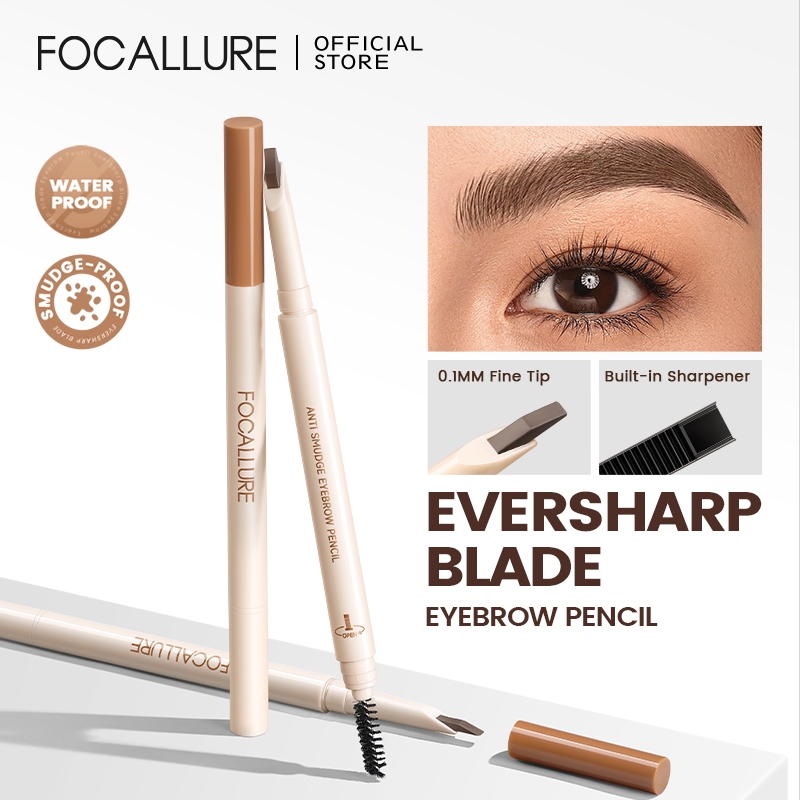 Focallure EverSharp Blade ดินสอเขียนคิ้วกันน้ํา Smudge-proof High Pigmented Break-proof Non-caking Smooth