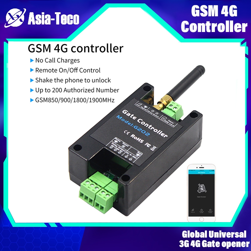 3G 4G GSM รีโมทคอนโทรลควบคุมประตูเปิดรีเลย์ Controller Mobile Remote ประตูเปิดสวิทช์ G202 SMS