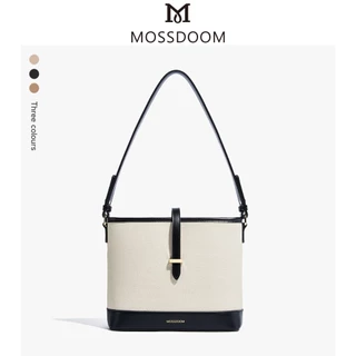 MOSSDOOM catly bag กระเป๋าแฟชั่นสะพายไหล่ ทรงบักเก็ต ใช้งานได้อเนกประสงค์หรูหรา จุของได้เยอะ
