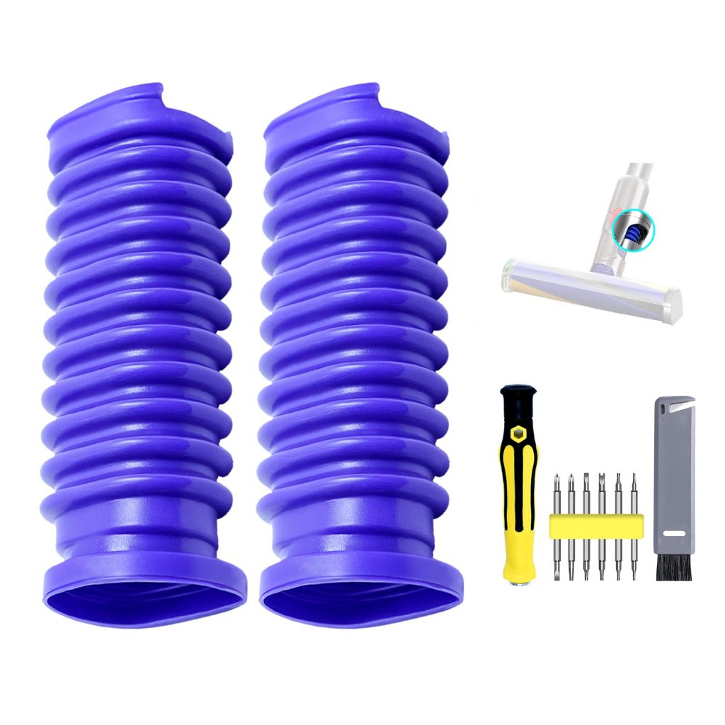 2แพ็คสูญญากาศล่างท่อชุดเข้ากันได้กับDyson V12 Soft Roller Cleanerหัว,สูญญากาศสิ่งที่แนบมาอะไหล่สําหรับทําความสะอาดบ้าน,1ชุดไขควง,1แปรงสะอาด