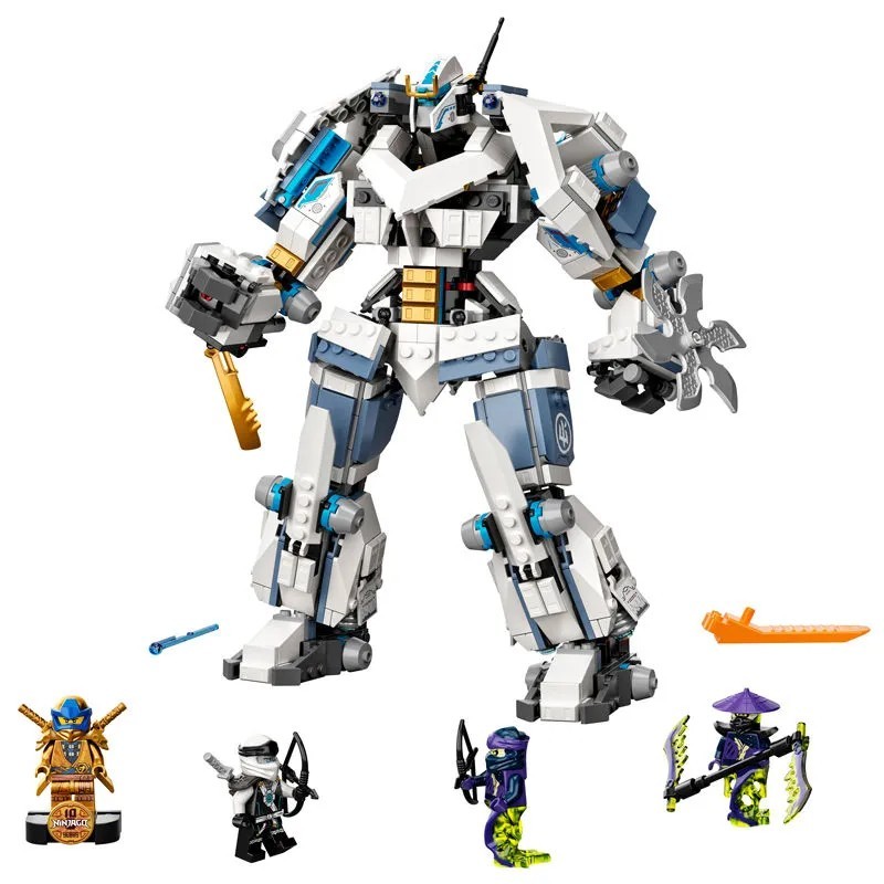 เข้ากันได้กับ Lego Phantom Ninja Series 71738 สรรเสริญ Titan Mecha Boy ประกอบอาคารบล็อกของเล่นของขวั