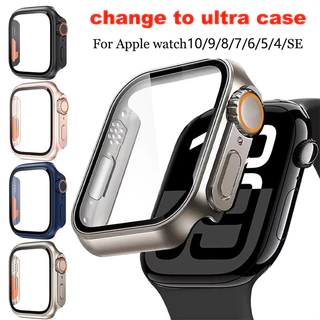 Pc Firm เคส Apple Watch Series 10 46/42/49/45/41 มม. กระจกอัพเกรด เปลี่ยนเป็น Ultra